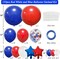 160-Piece Red, White & Blue Balloon Garland Kit – 4th of July Patriotic Decorations with Star Foil Balloons for Birthday, Wedding, Baseball & Nautical Themes